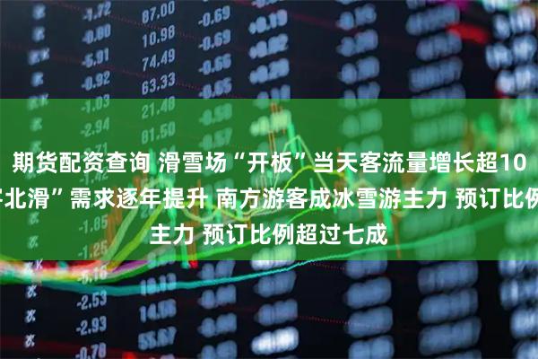 期货配资查询 滑雪场“开板”当天客流量增长超100% “南客北滑”需求逐年提升 南方游客成冰雪游主力 预订比例超过七成